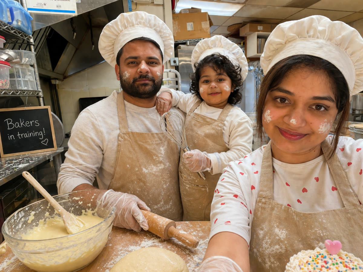 Baking together at Richlea Bakery