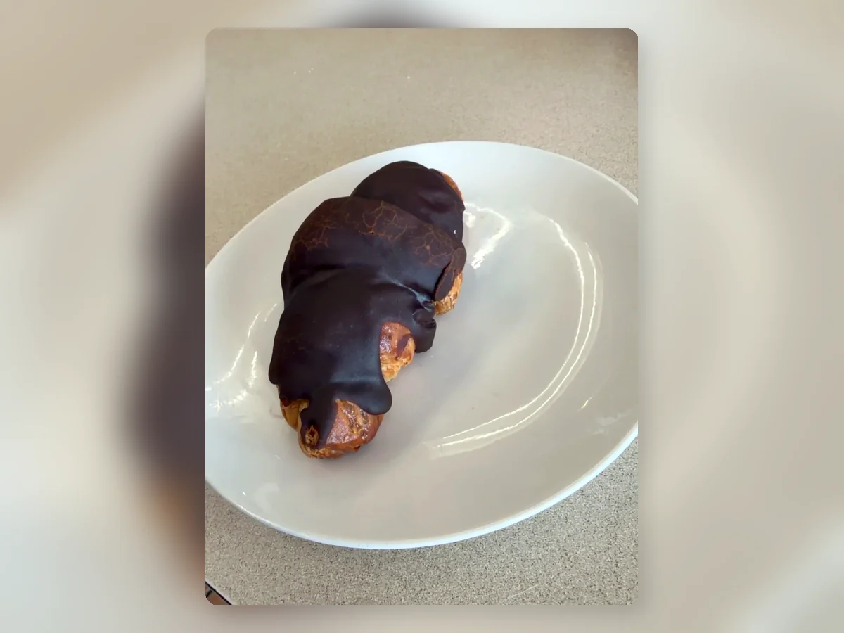 Chocolate-covered pastry by Richlea Bakery