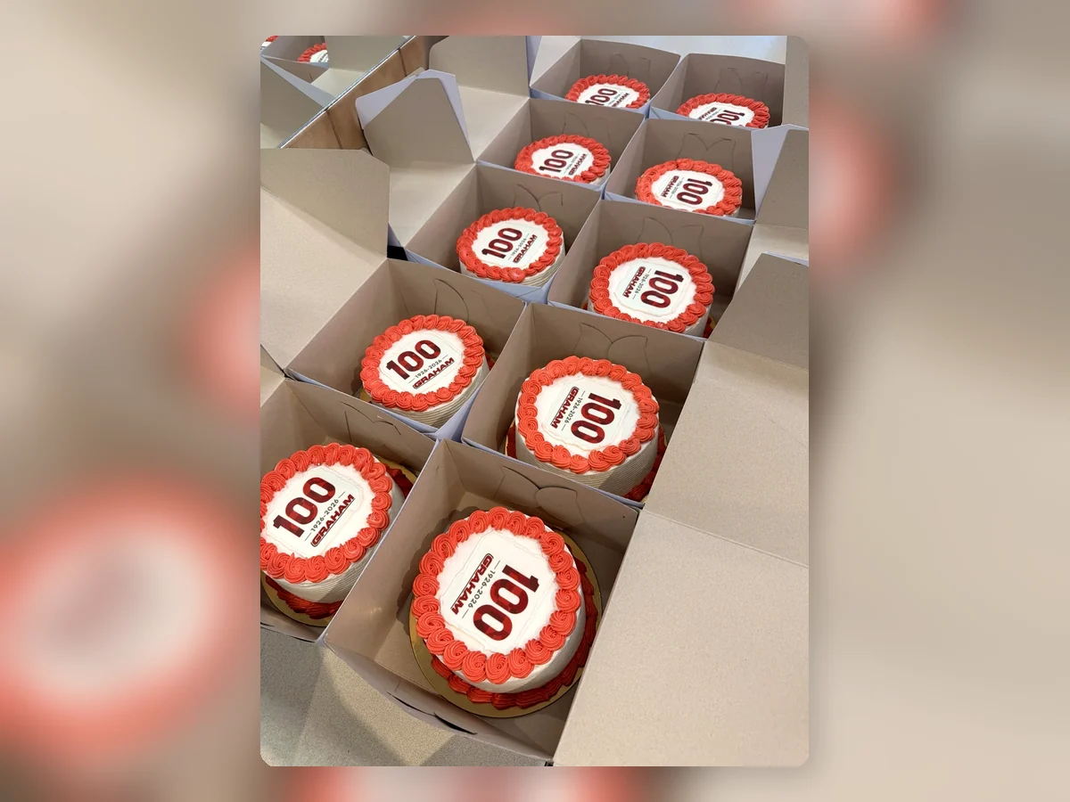 Corporate logo celebration cakes by Richlea Bakery