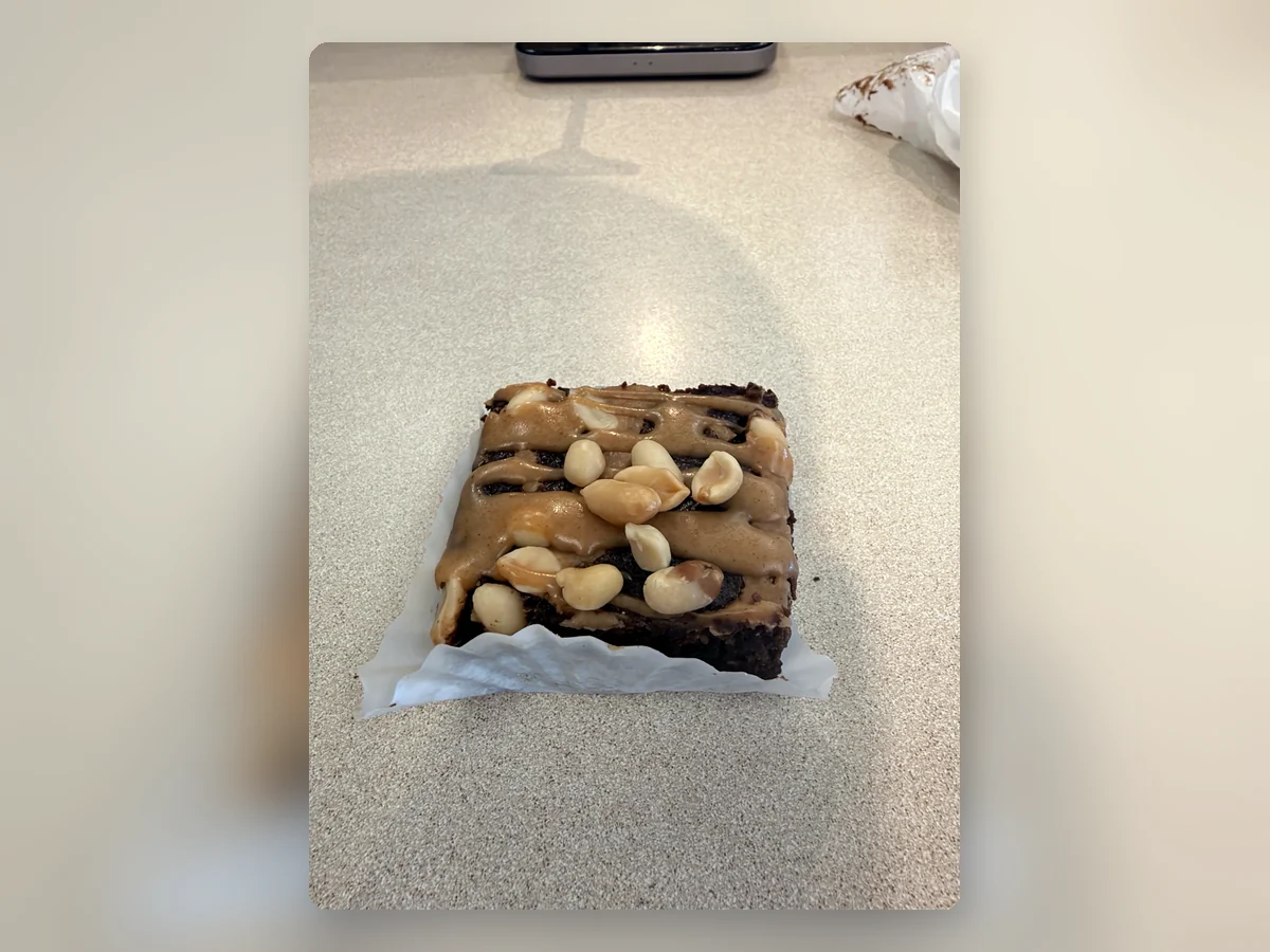 Crispy peanut butter brownie by Richlea Bakery