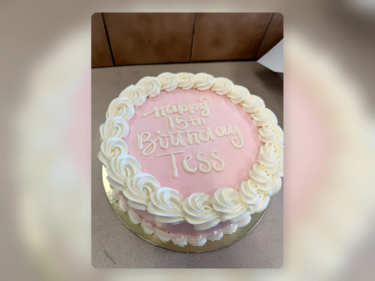 Pink classic birthday cake by Richlea Bakery