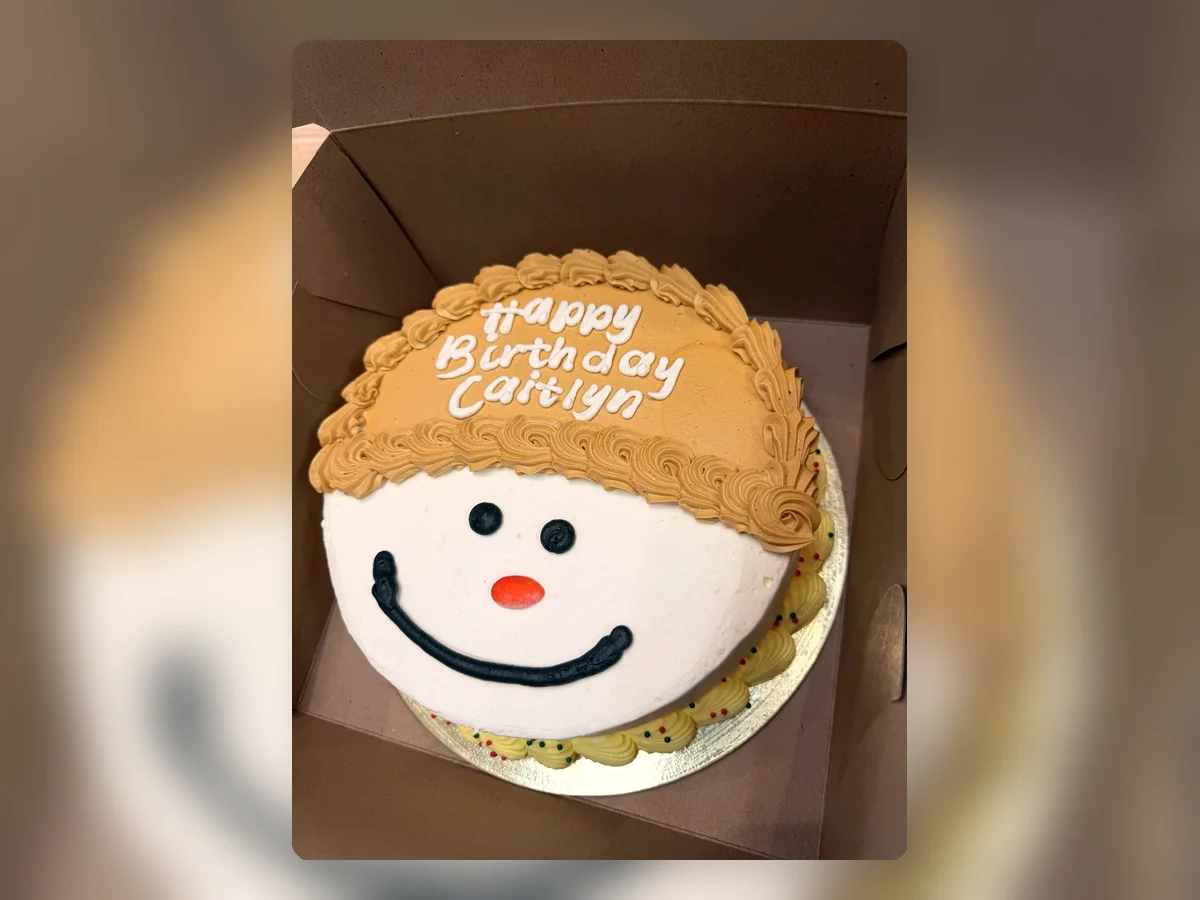 Smiley face birthday cake by Richlea Bakery
