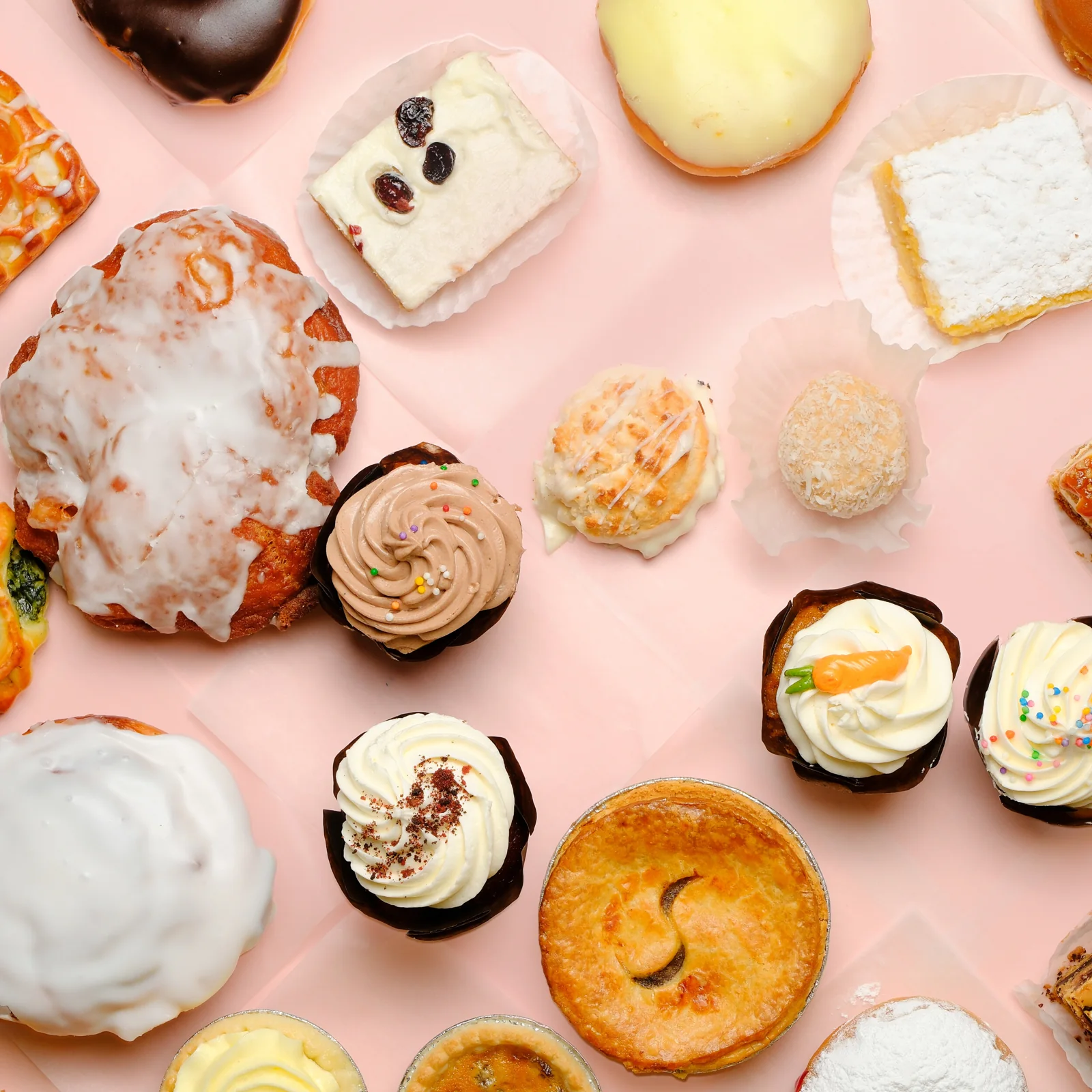 Assorted cakes, pastries and baked goods from Richlea Bakery