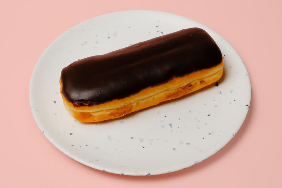Chocolate topped long john